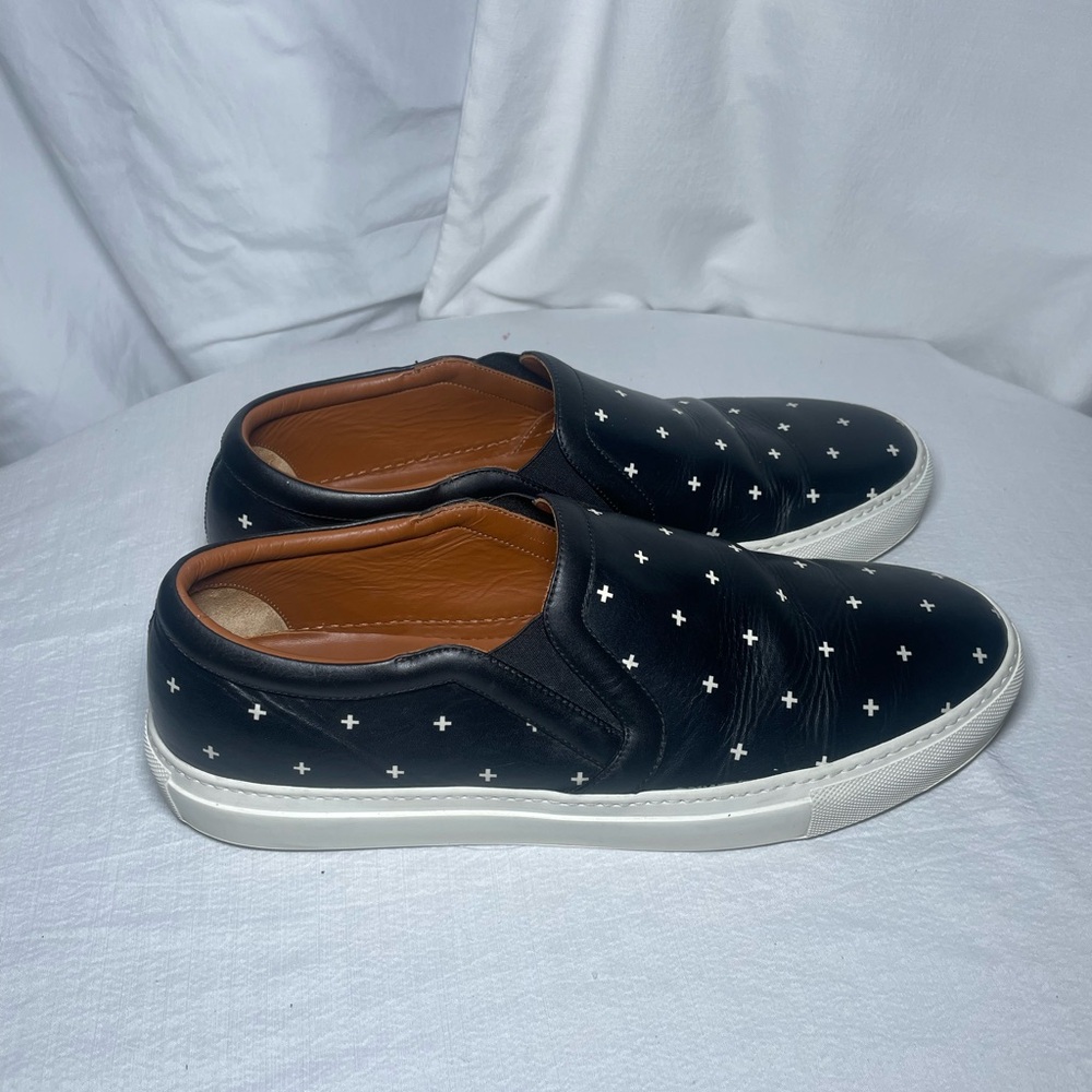 Givenchy Black and White Slip-On Loafers
